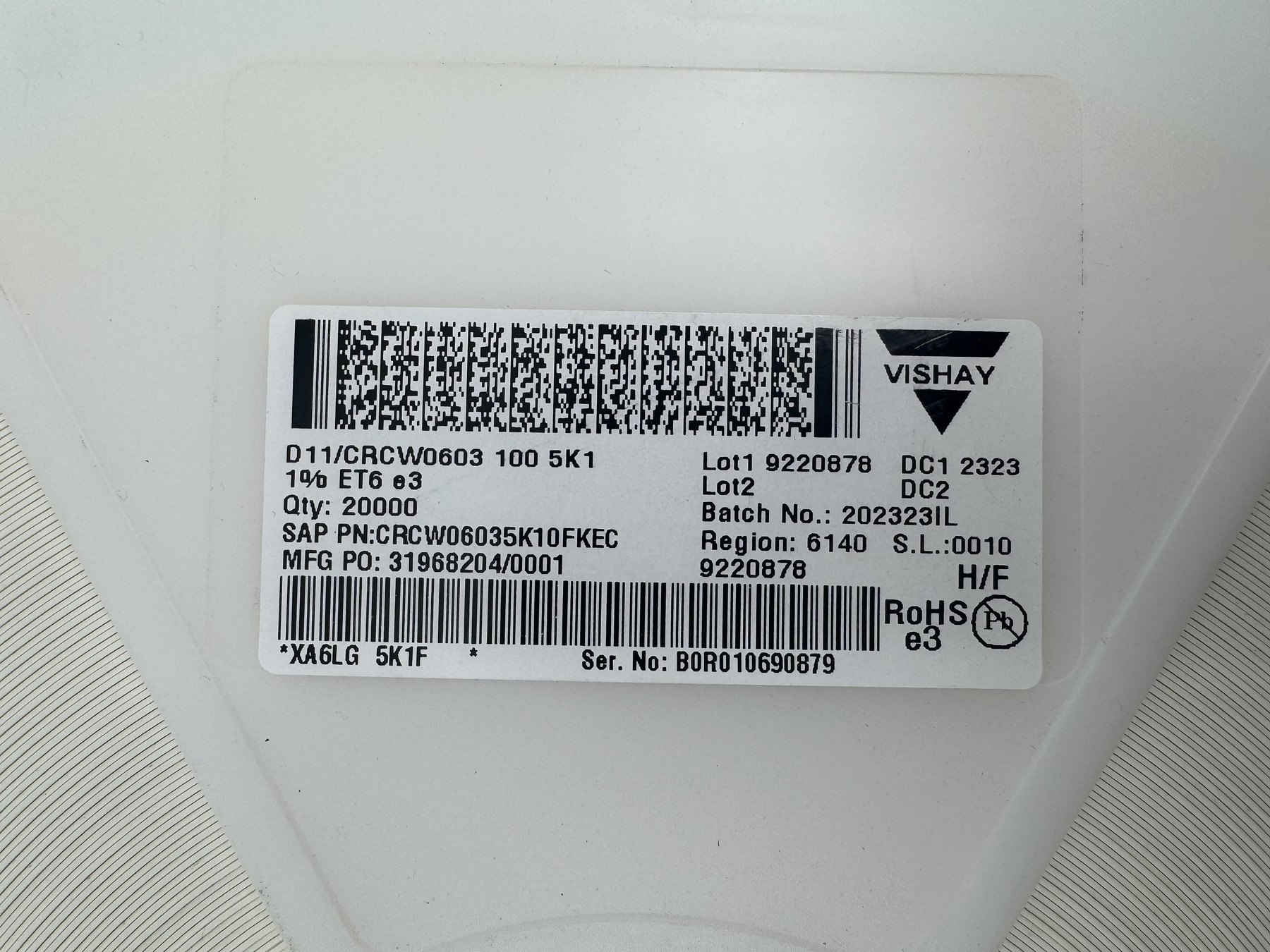CRCW06035K10FKEC product photo 2