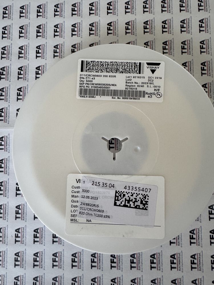 CRCW0603820RJNEA product photo 1