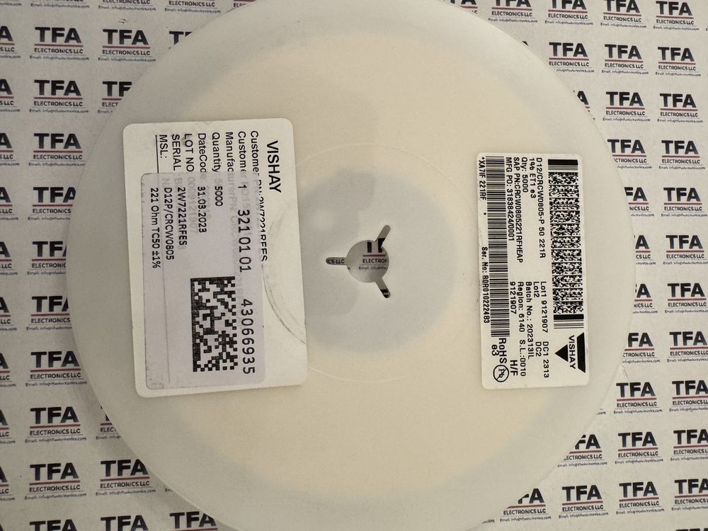 CRCW0805221RFHEAP product photo 1
