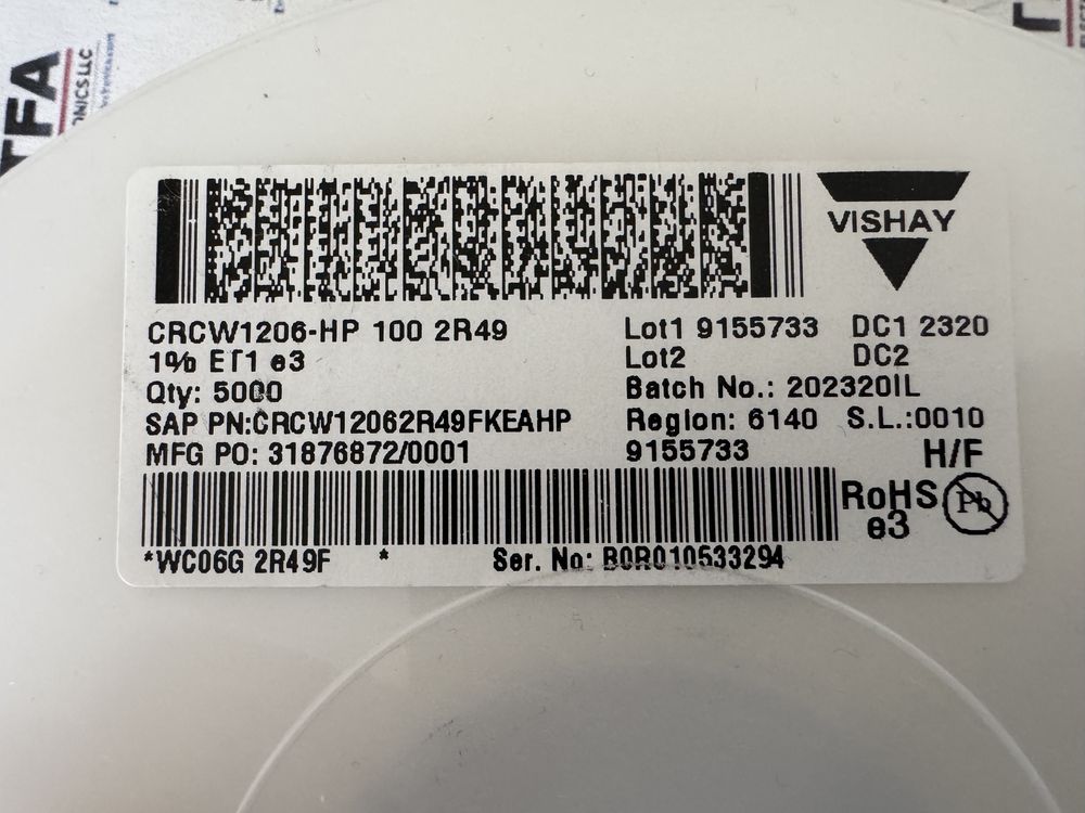 CRCW12062R49FKEAHP product photo 2