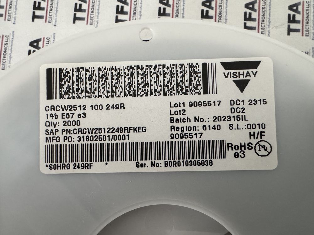 CRCW2512249RFKEG product photo 2