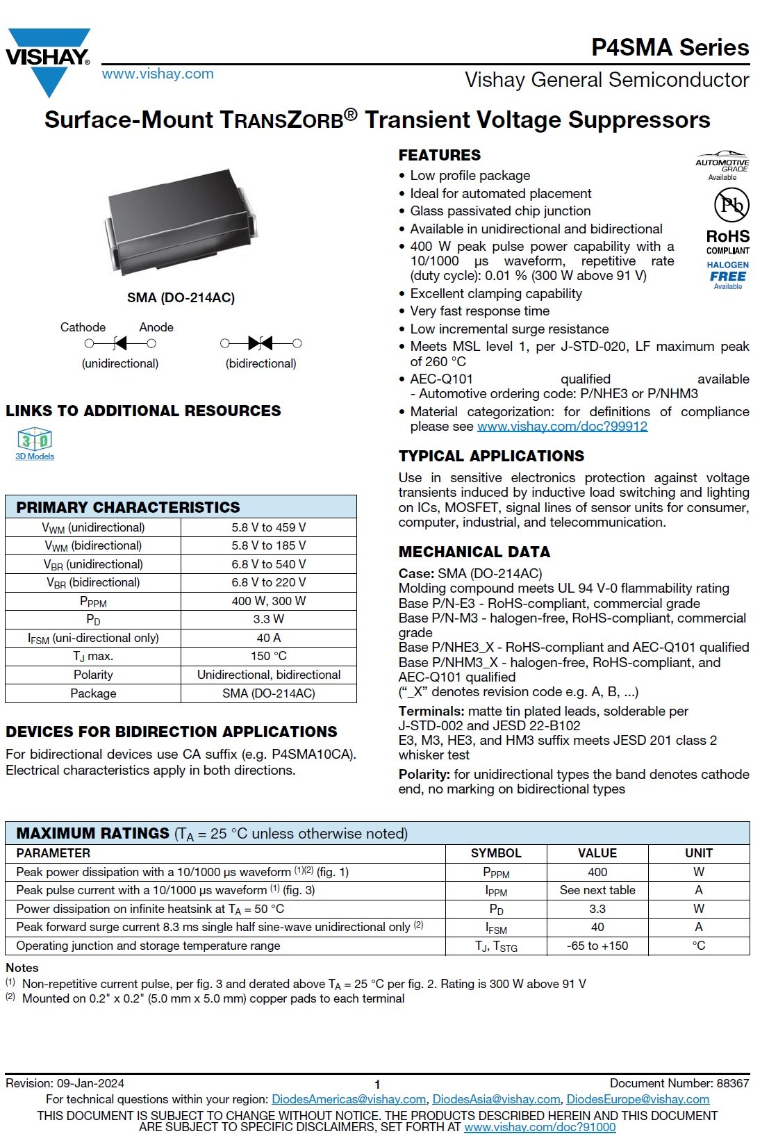 P4SMA15CA-E3-61 product photo 11