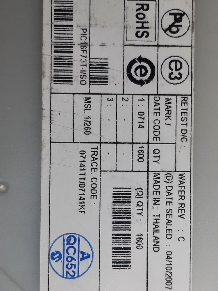 PIC16F73T-I/SO product photo 10