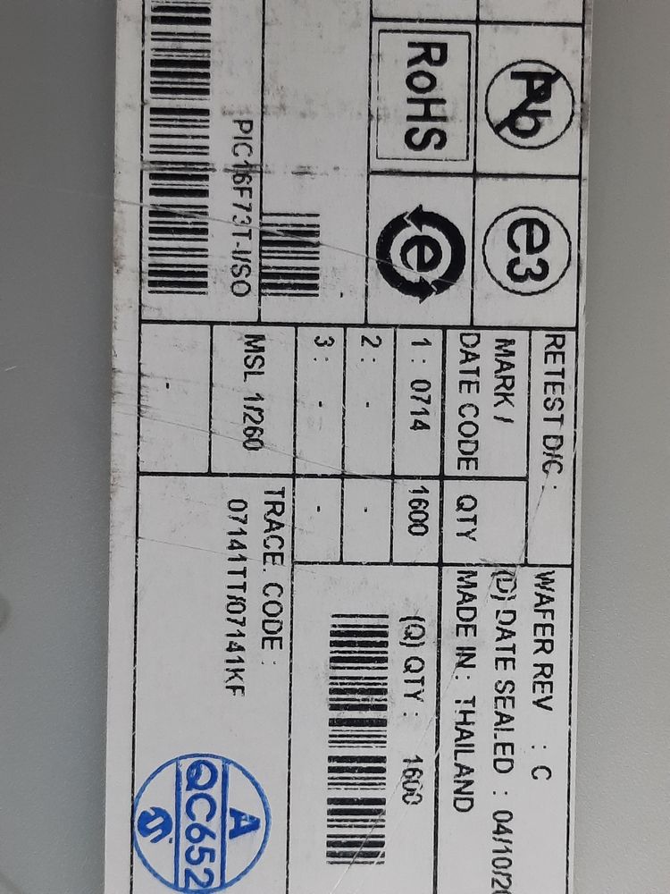 PIC16F73T-I/SO product photo 8