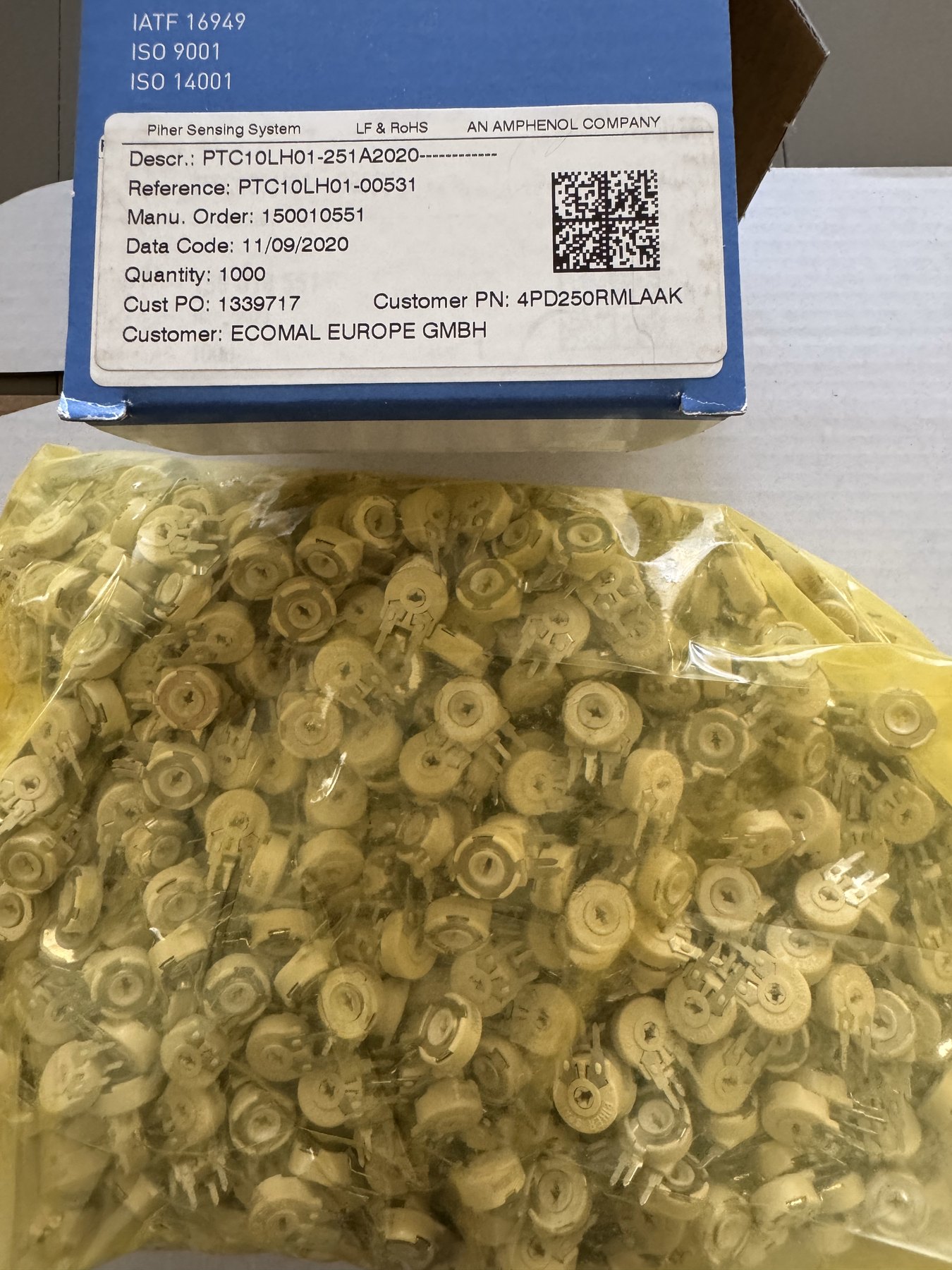 PTC10LH01-251A2020 product photo 2