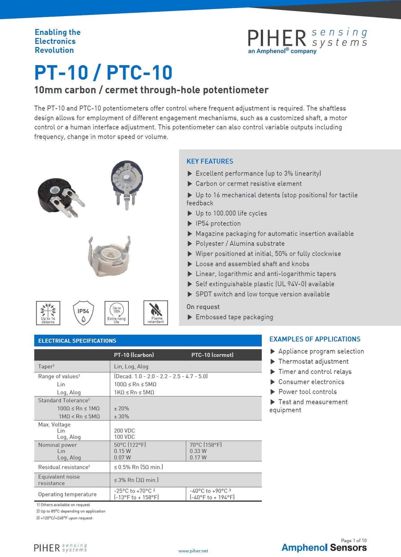 PTC10MV10-103A2020 product photo 1