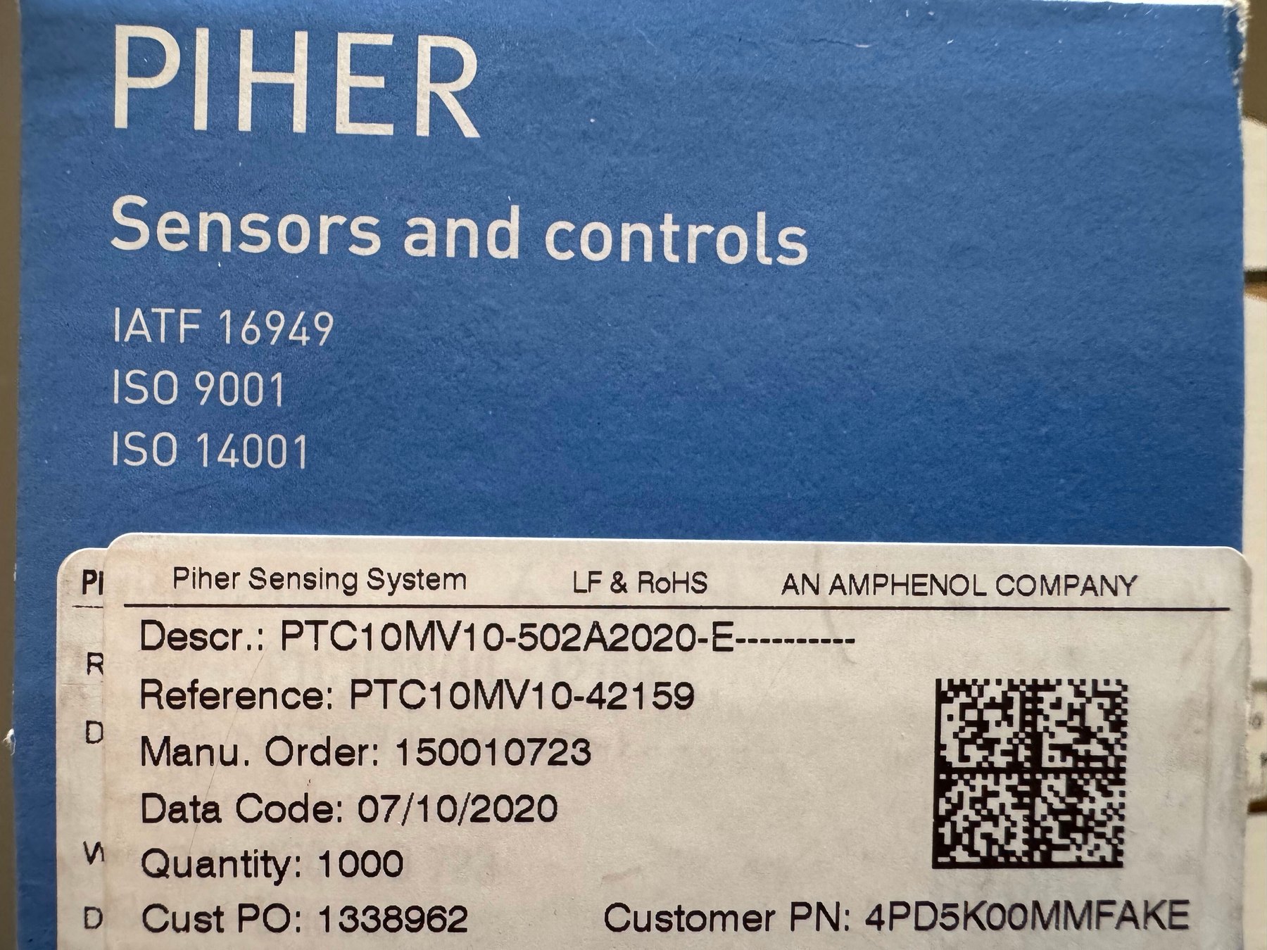 PTC10MV10-502A2020-E product photo 1
