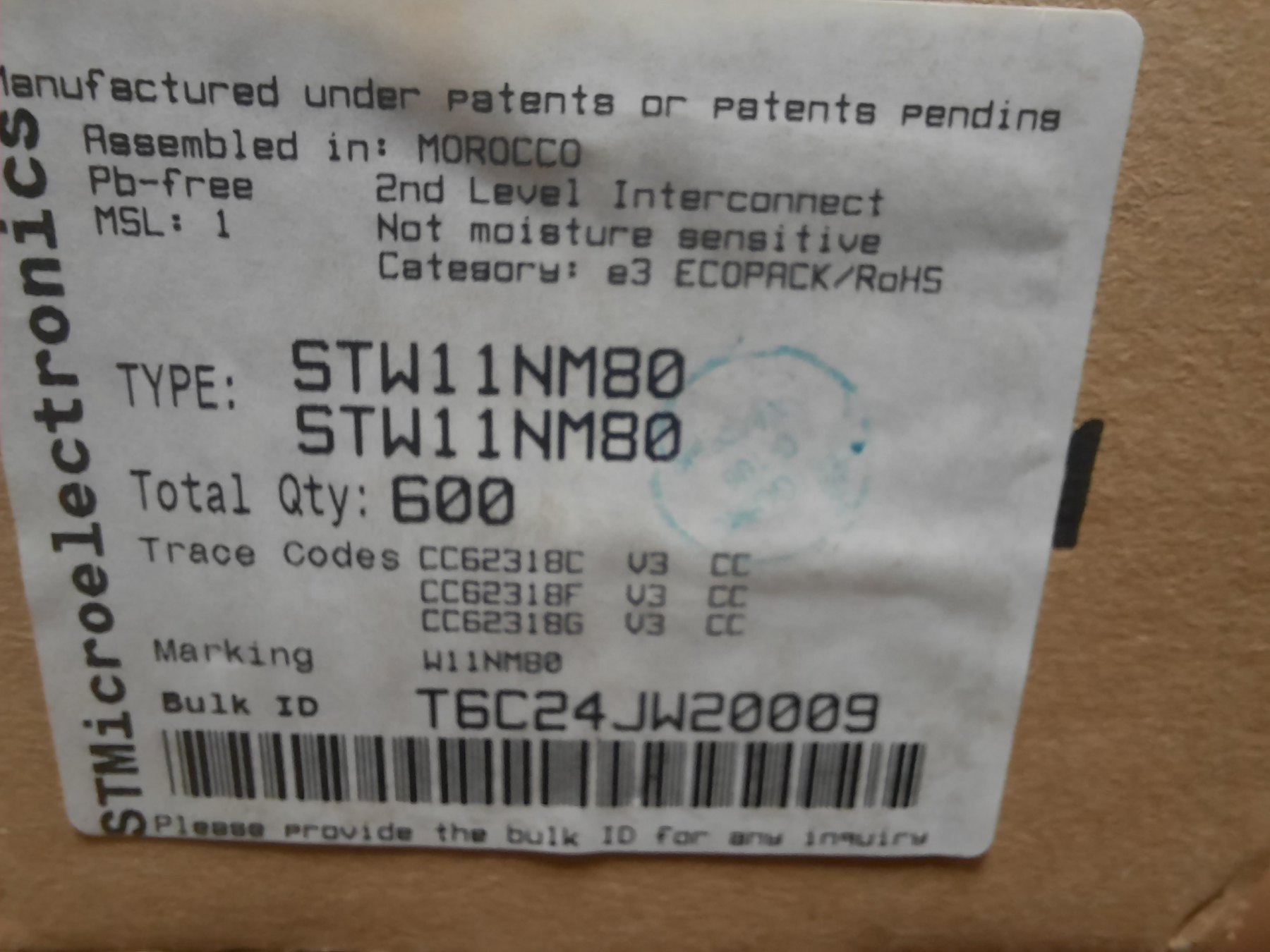 STW11NM80 product photo 25